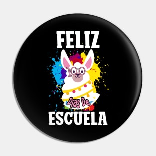 Llama Feliz 100 Dias De Escuela - 100 Days of School Spanish Pin