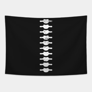 Goth Spinal Column Skeleton Tapestry