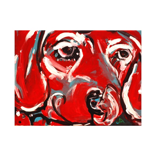 Yellow Lab in Red by Jeneralarts