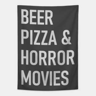 Beer, Pizza &Horror Movies Tapestry