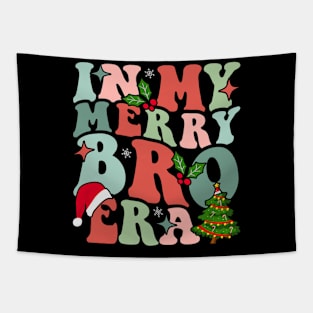 In My Merry Bro Era Christmas Baby Announcement For Brother Tapestry