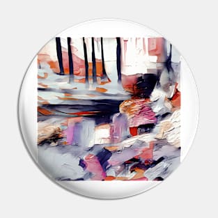 Abstract Forest Landscape Pin