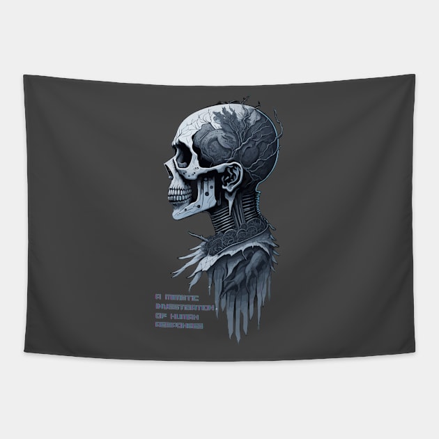 Metaphoric Skull - Drip Neon Tapestry by Drip Neon