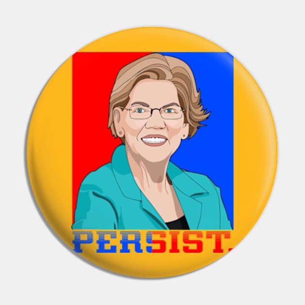 Persist Elizabeth Warren Pin by Litaru