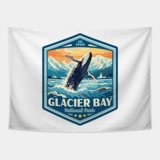 Glacier Bay National Park Vintage WPA Style National Parks Art Tapestry