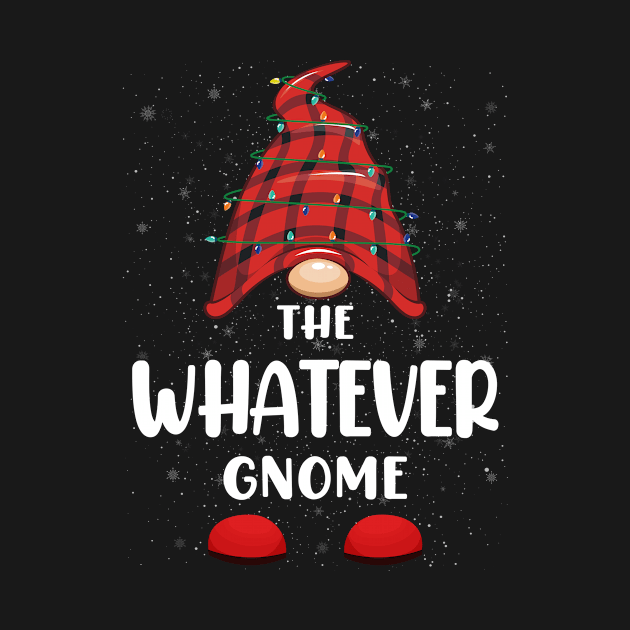 Whatever Gnome Red Buffalo Plaid Christmas Pajama Matching Family by kamahashirt