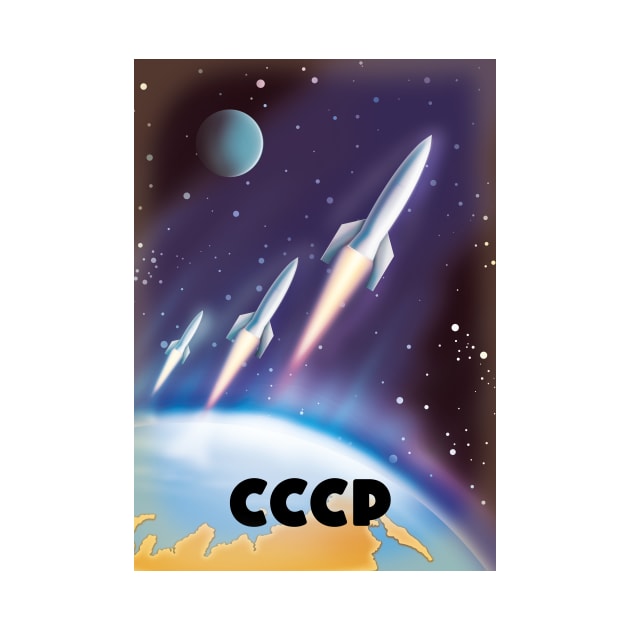 CCCP Soviet Russia Space Art by nickemporium1