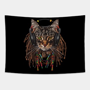 Grooviest Hippie Cats Tapestry