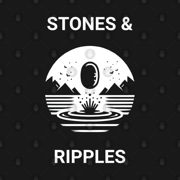 Stones and Ripples Stone Skipping Skimming by ThesePrints