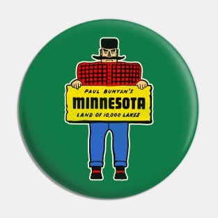 Minnesota Travel Souvenir Paul Bunyan Pin