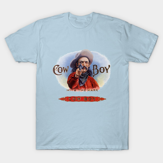 Disover Vintage Cowboy Cigar Label Art - Cigar Label - T-Shirt