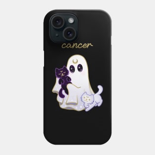 Cancer Black & White Cats Ghost Phone Case