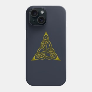 Triangle Knot With Doubled Threads Yellow Phone Case