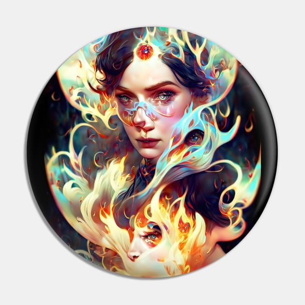 Fire Godess Pin by DeeplyDreaming