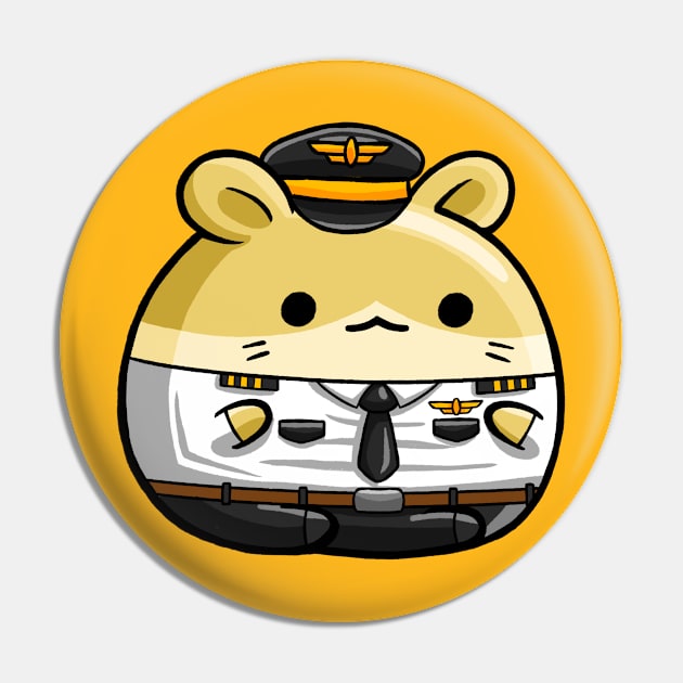 Cute Hamster Pilot Pin by MEDZ