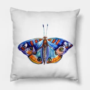 Butterfly Watercolor Drawing Pillow