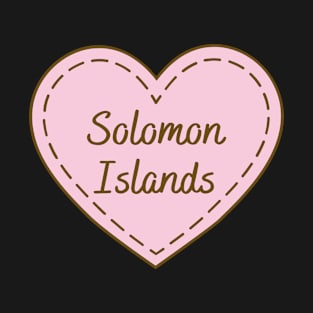 I Love Solomon Islands Simple Heart Design T-Shirt