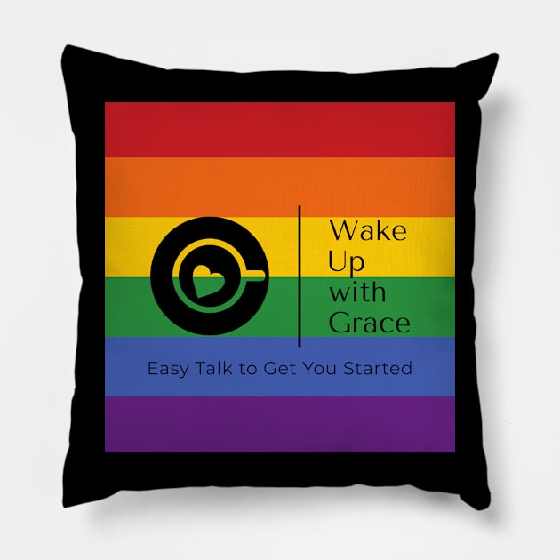 WUWG Black Logo_RB Flag Pillow by Grace's Grove Audio