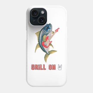 "Grill On" Tuna fish with guitar Phone Case