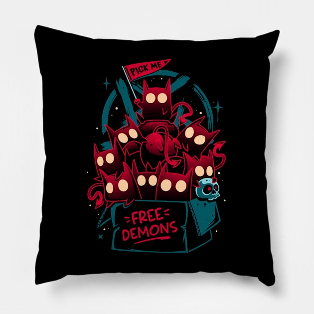 Free Demon Box - Cute Evil Pillow by Snouleaf