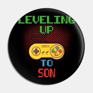Promoted To Son T-Shirt Unlocked Gamer Leveling Up Pin