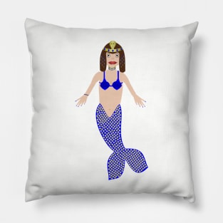 Cleopatra as a Mermaid Fantasy Art Pillow