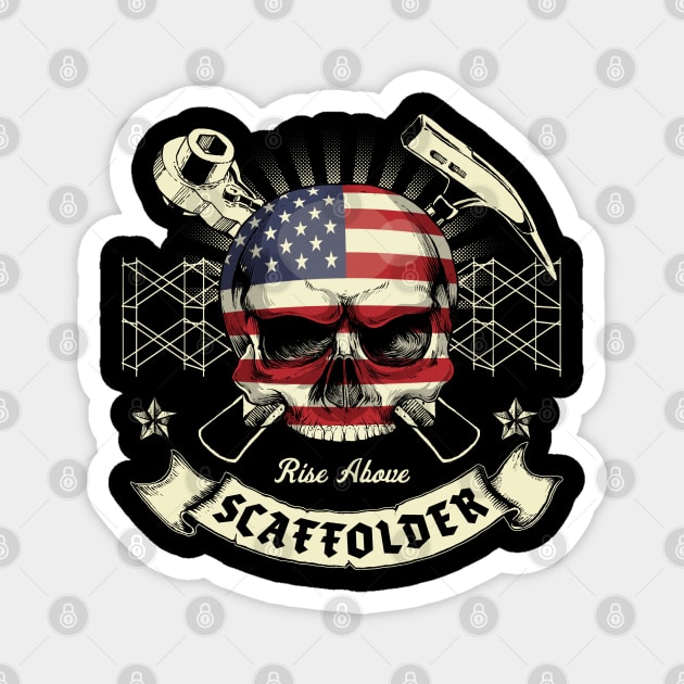 USA American Scaffolder Magnet by Black Tee Inc