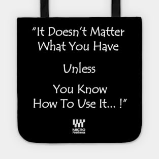 It doesn't matter white Tote