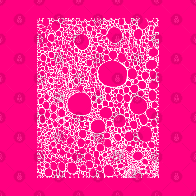 Dots pattern / circle pattern (white on fuchsia) by Saputello