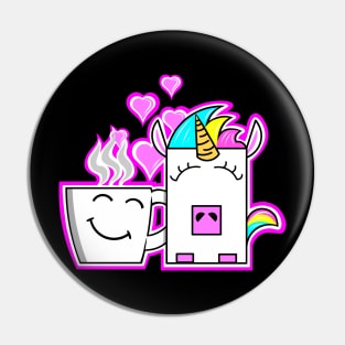 Unicorn and Coffee Pin