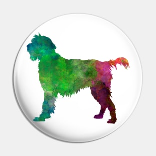 Wirehaired Pointing Griffon Korthals in watercolor Pin