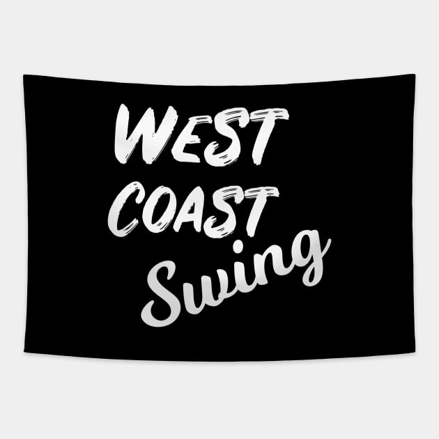 West Coast Swing Design White Tapestry by echopark12