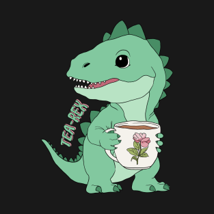 Tea Rex, T-Rex, Dinosaur T-Shirt