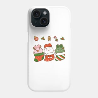 Bunnies Christmas Stockings 2 Phone Case