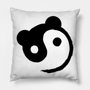 Yin Yang Panda Bambu Brand Black and White Pillow