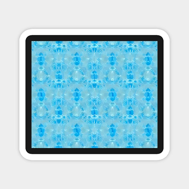 Aquamarine Aesthetic Abstract Watercolor Series Pattern 1 Magnet by BubbleMench