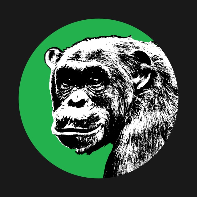 Chimpanzee Stencil by RevolutionInPaint