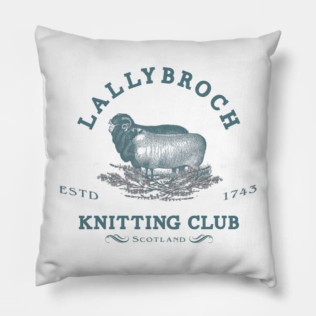 Official Lallybroch Knitting Club Pillow by ShawnaMac