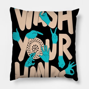 wash your hands wall art | Please Wash Hands Pillow