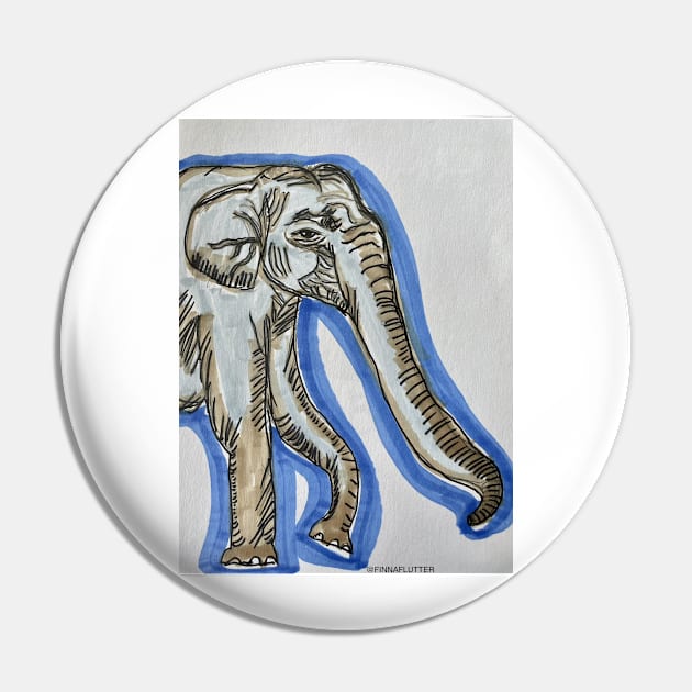 Elephant Blues Pin by Finnaflutter