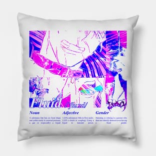 GENDERFLUID (Manga panels) (Light) Pillow