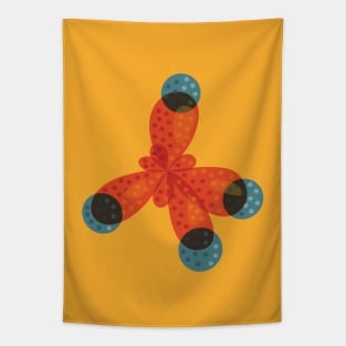 Orange methane molecule Tapestry