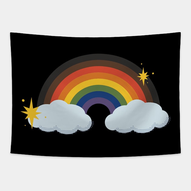 Gay Pride Retro Rainbow Tapestry by lavenderhearts