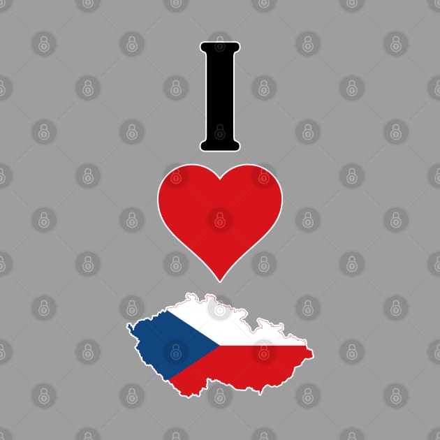 I Love Czech Republic Vertical I Heart Country Flag Map by Sports Stars ⭐⭐⭐⭐⭐