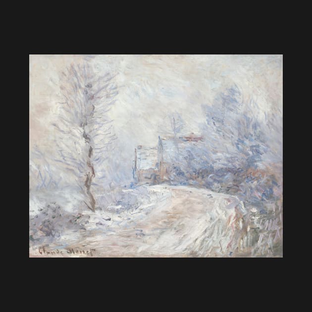 L'entree de Giverny Sous la Neige by Claude Monet by Classic Art Stall