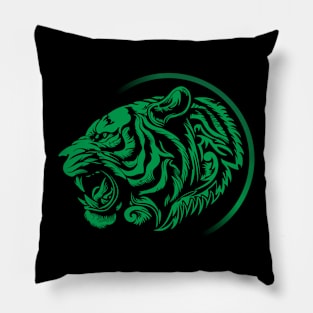 Green Tiger T-Shirt Pillow