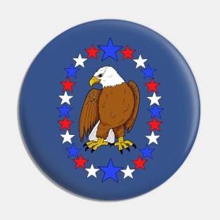 Bald Eagle 4th of July Pin