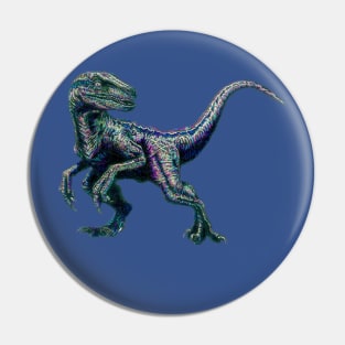 Multicolour Raptor Pin