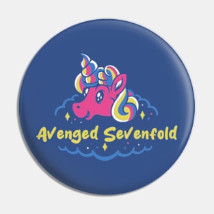 avenged and the naughty unicorn Pin