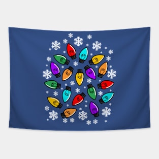 Bulbs with Snowflakes Tapestry